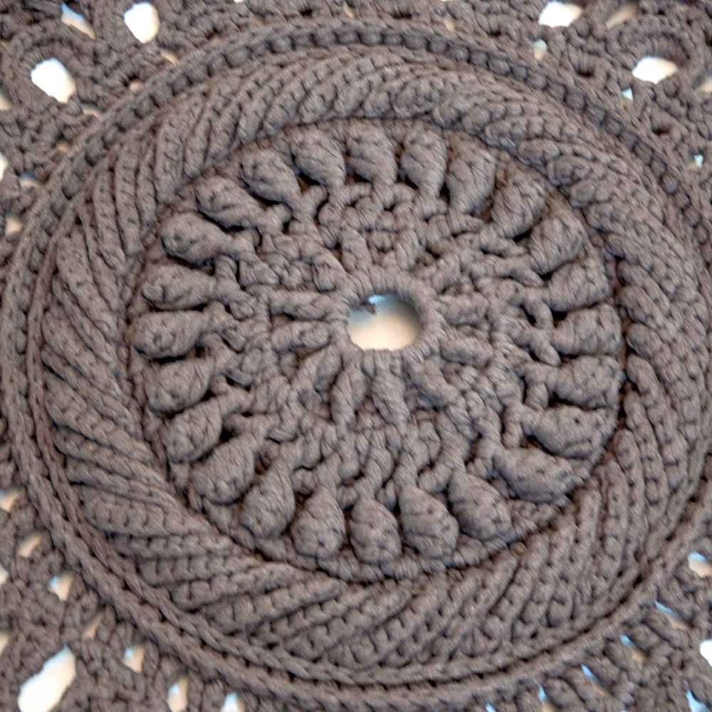 手工编织波西米亚风格地毯——向日葵设计