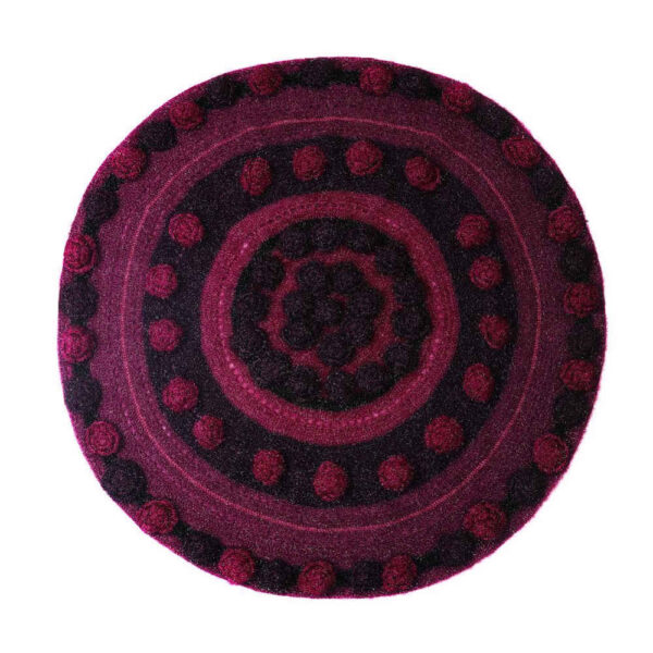 手工编织波西米亚风格地毯——玫瑰图案