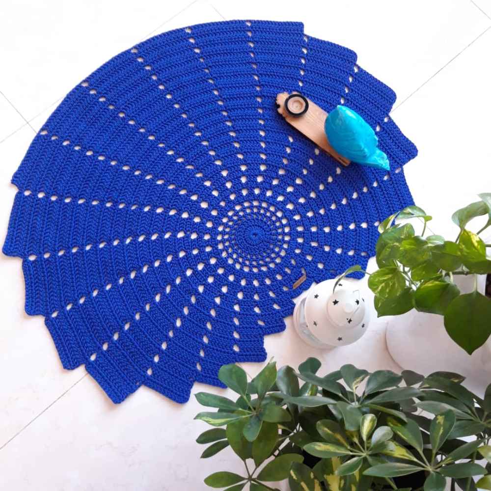 手工编织波西米亚风格地毯——贝壳设计