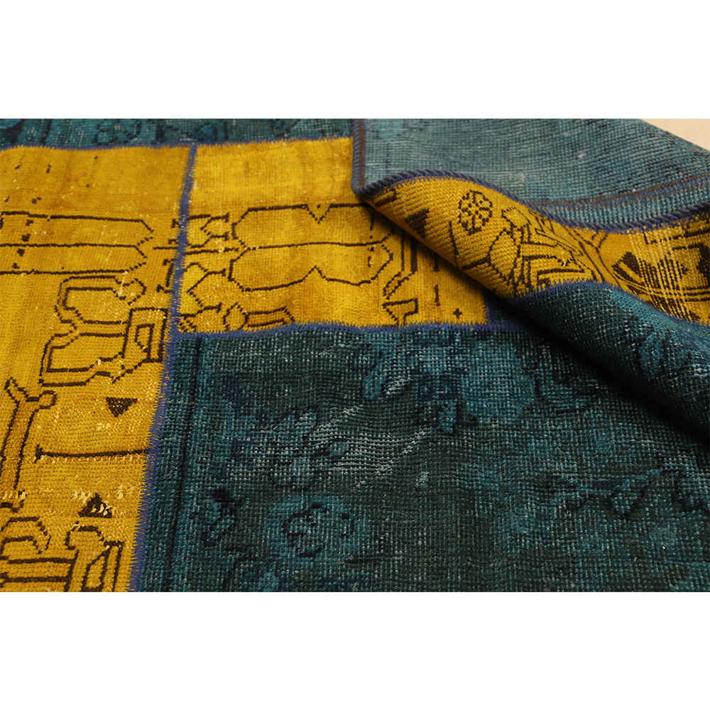 复古波斯手工结拼布地毯 Dorsa