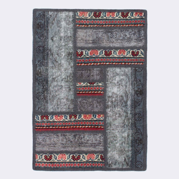 复古波斯手工结拼布地毯 Farhan