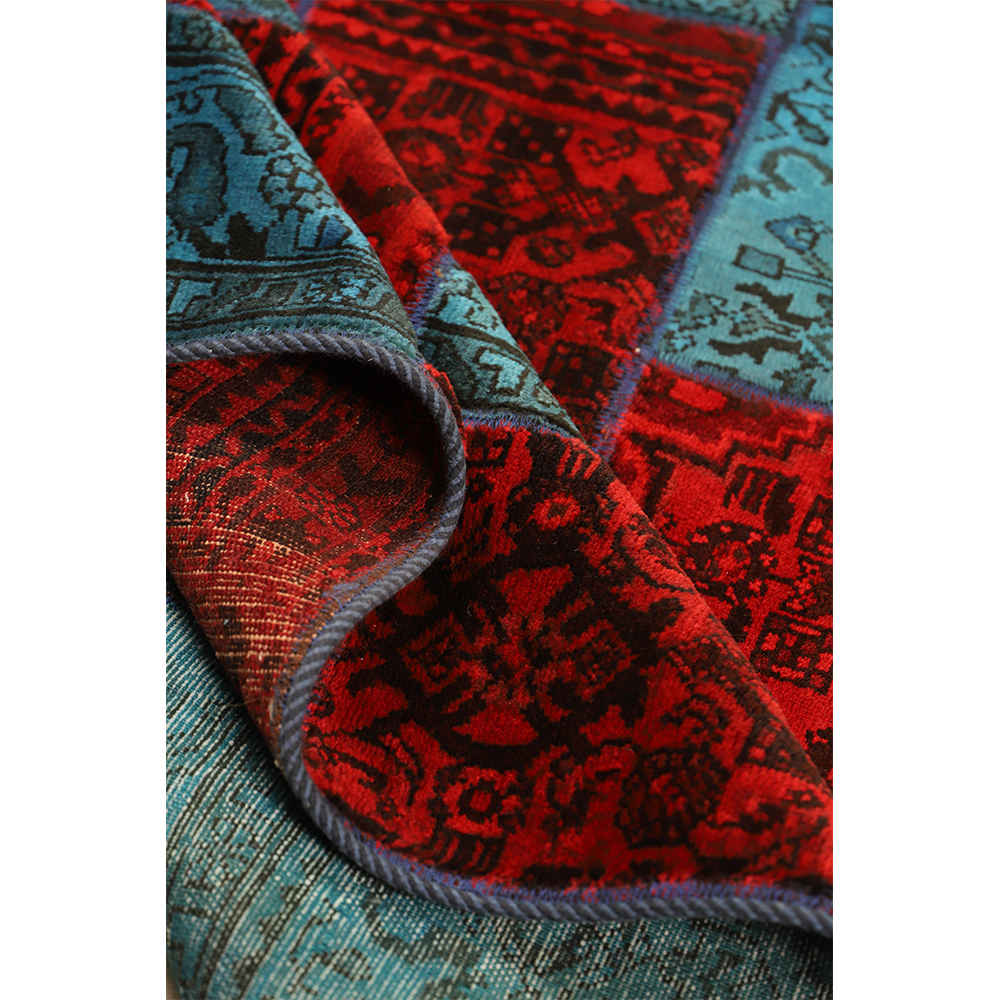 复古波斯手工结拼布地毯 Royal