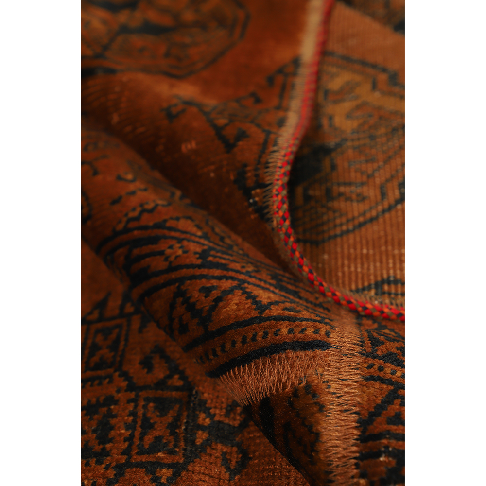 复古波斯手工结拼布地毯深红色