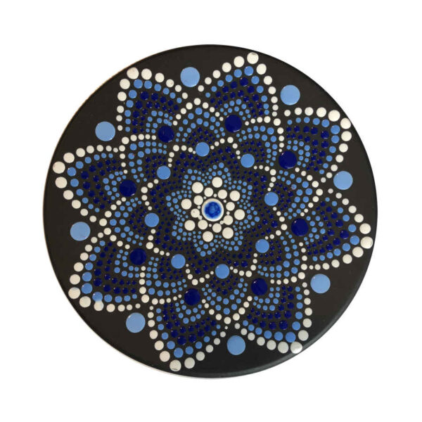 装饰陶瓷盘 手绘点绘艺术 海洋