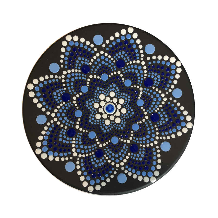 Main image of 装饰陶瓷盘 手绘点绘艺术 海洋