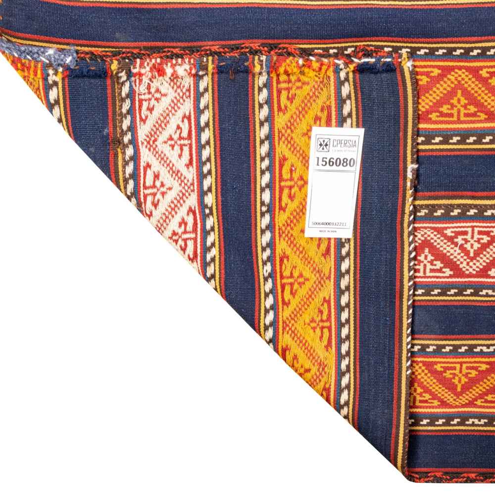 复古波斯 Jajim 平织条纹地毯