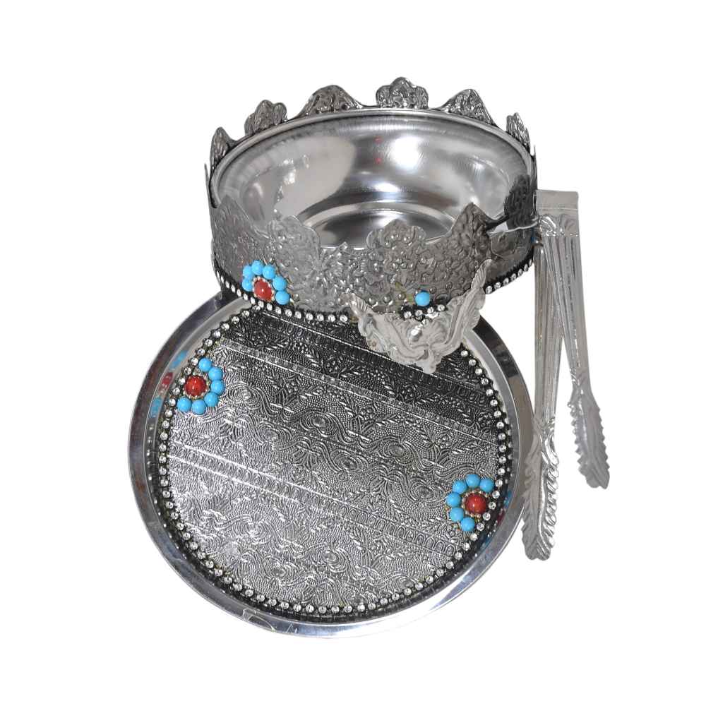 波斯 Manghal Esfand 与 Bakhoor 烟熏炉 – 经典钢制