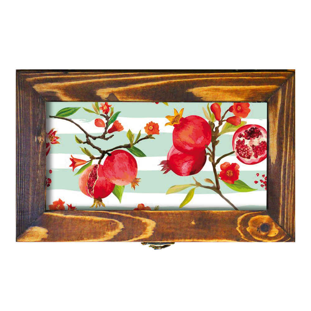 木质餐具收纳箱 石榴款