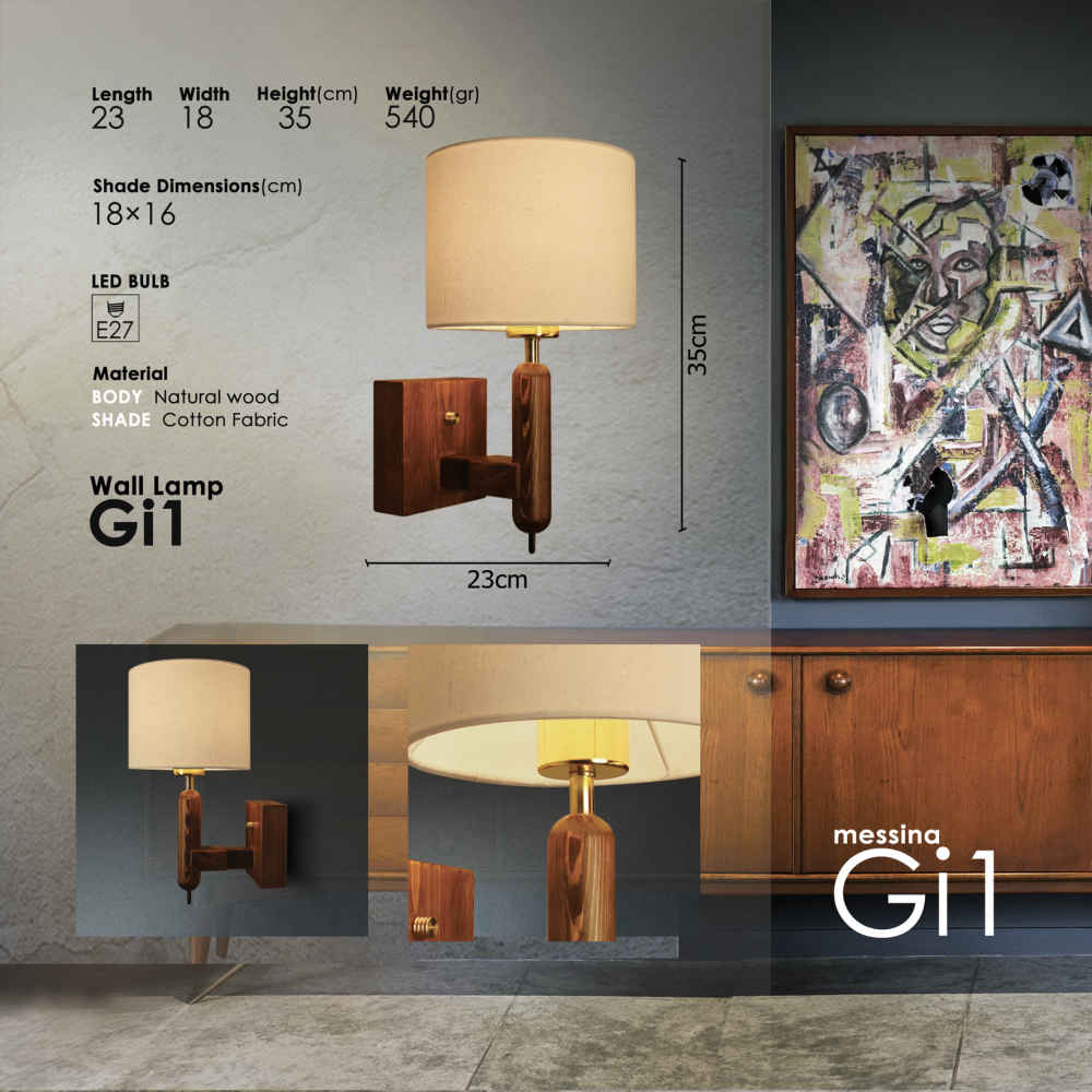 木质壁灯——现代极简风格,舒适美学 GI1 款