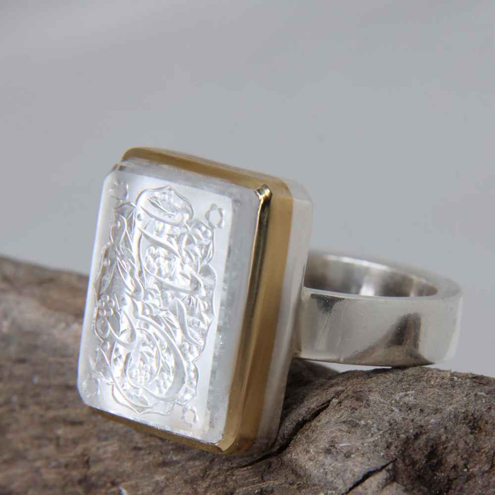 伊斯兰杜尔-纳贾夫银戒指——男款 Ya Imam Hussain