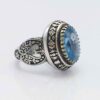 Thumbnail 4: 男款波斯蓝托帕石银戒指 Foad