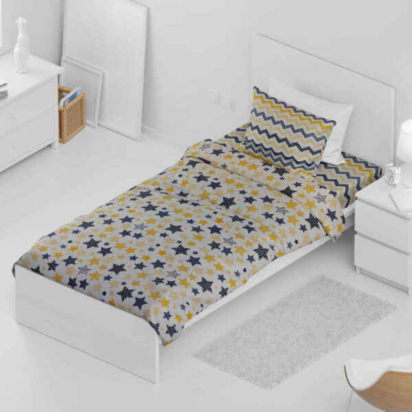 棉涤混纺双人被套 – 超柔软，Stars款