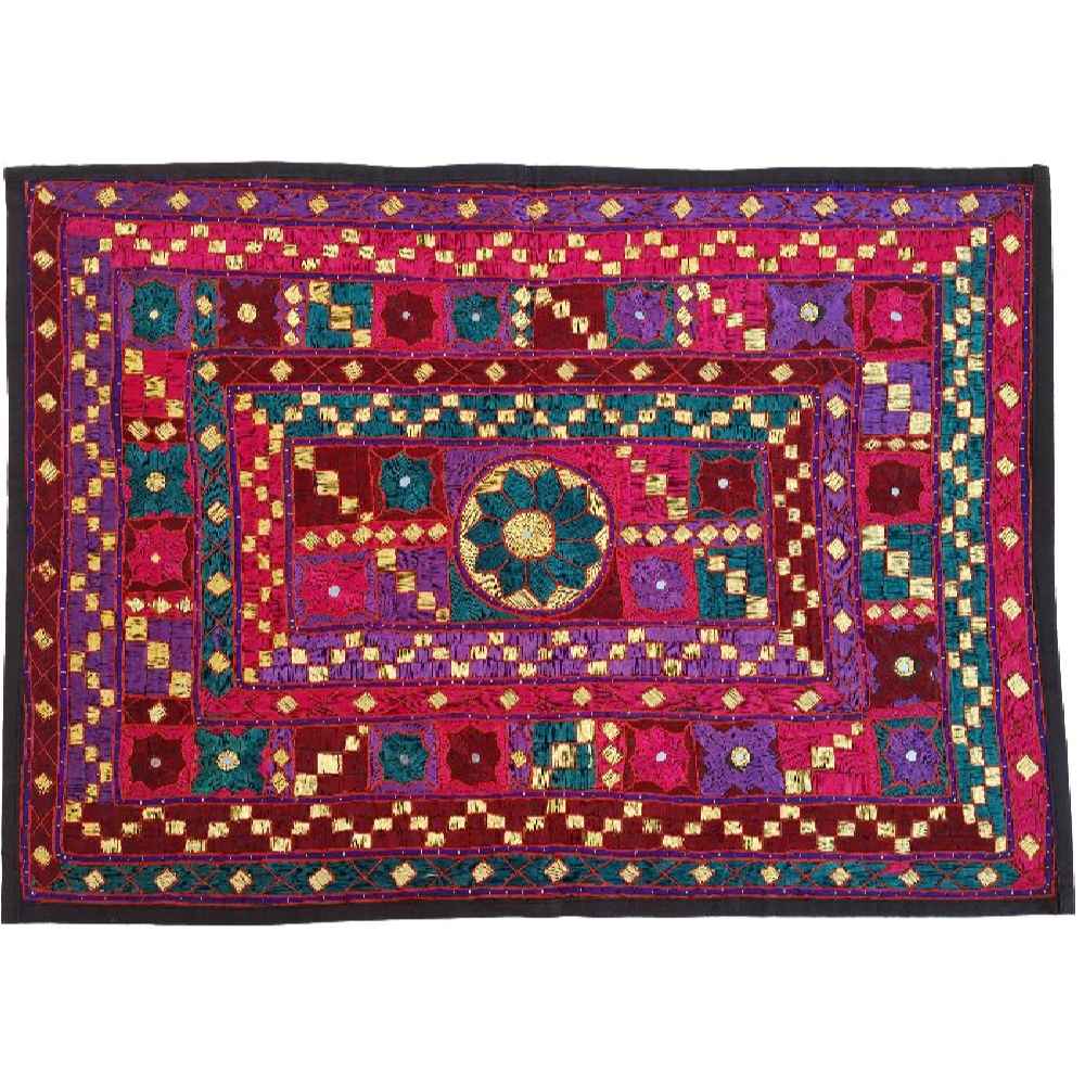 Main image of 手工刺绣桌布 —— 几何款