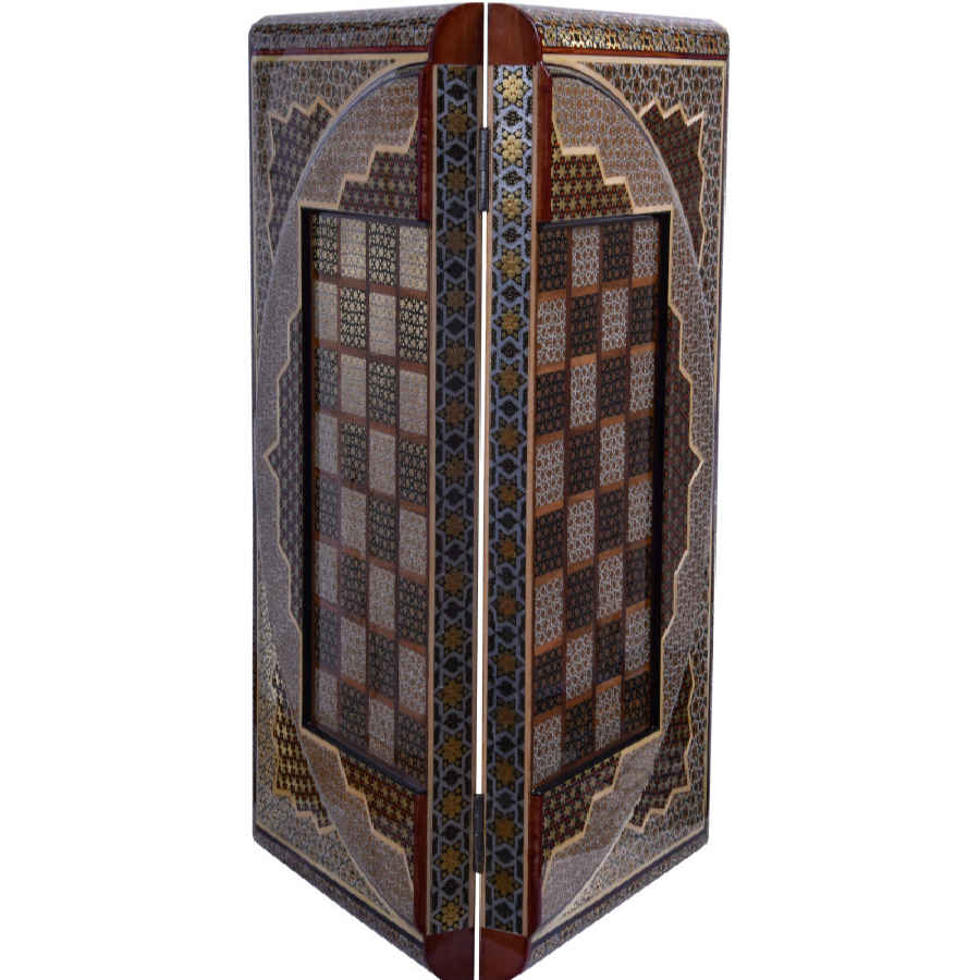 波斯 Khatamkari 木质象棋棋盘 – Royal 型