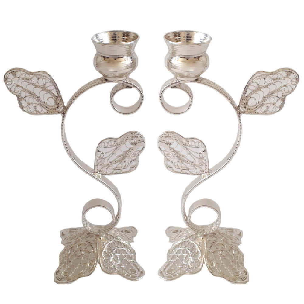 Main image of 波斯金银丝烛台——铜镀银 Golbarg（2个）