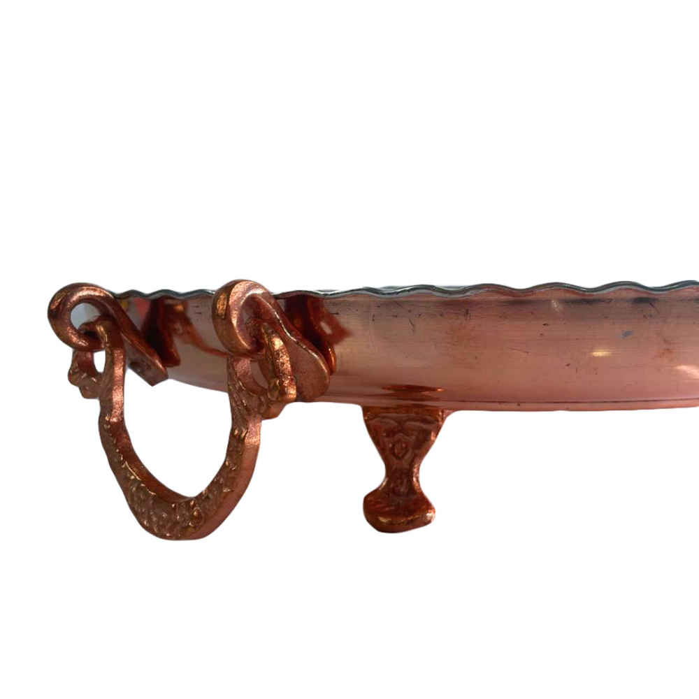 波斯铜制餐盘 锤纹 Dalbor 款