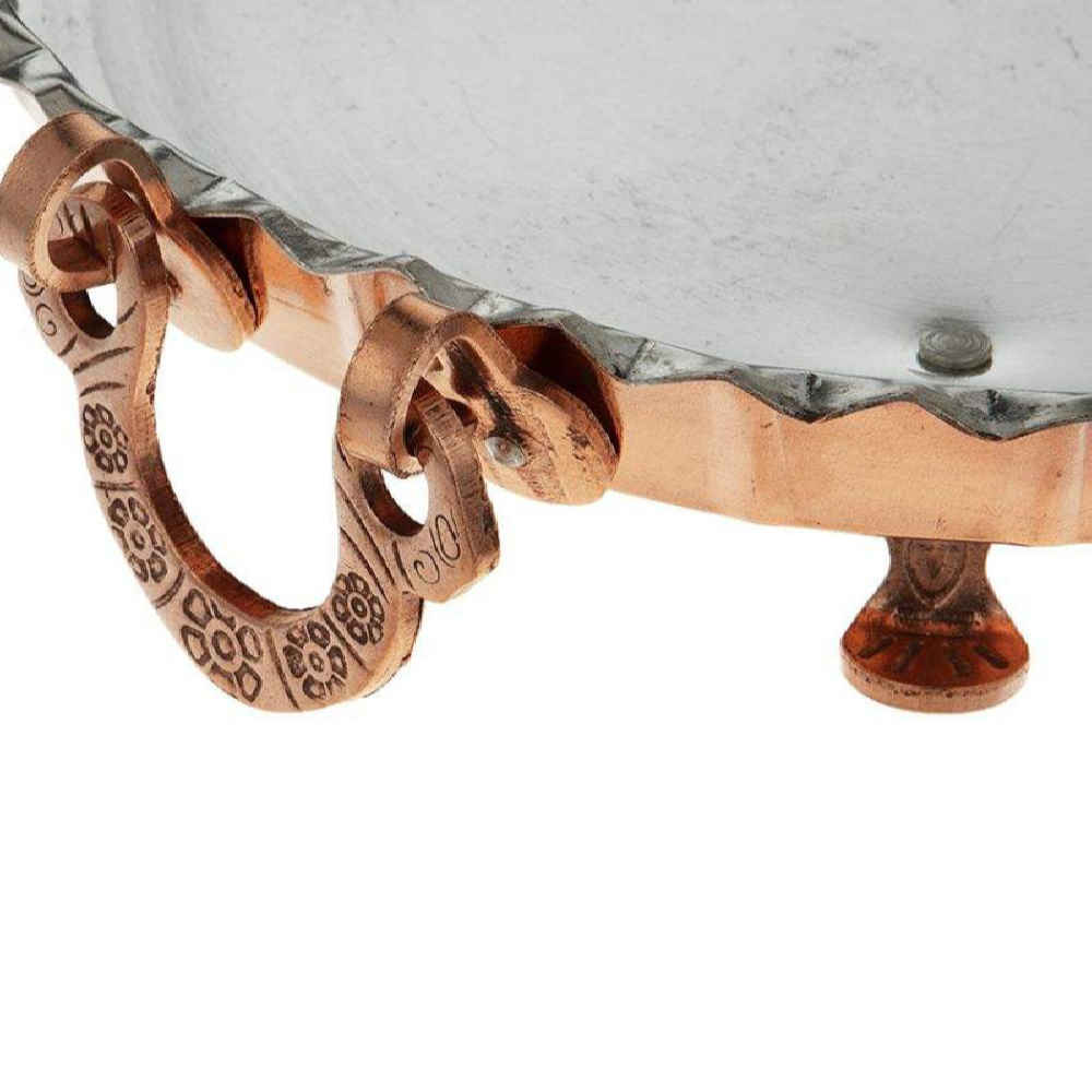 波斯铜制餐盘 锤纹 Rezaei 款