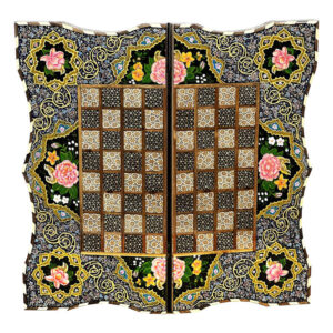 波斯镶嵌木质象棋棋盘 – Flower 型