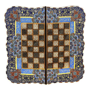 波斯 Khatamkari 木质象棋棋盘 – Foad 型