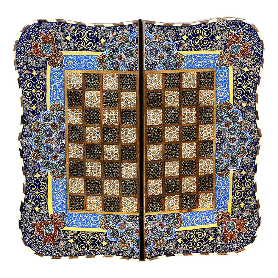 Main image of 波斯 Khatamkari 木质象棋棋盘 – Foad 型