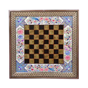 波斯 Khatamkari 木质象棋棋盘 – Jalal 型