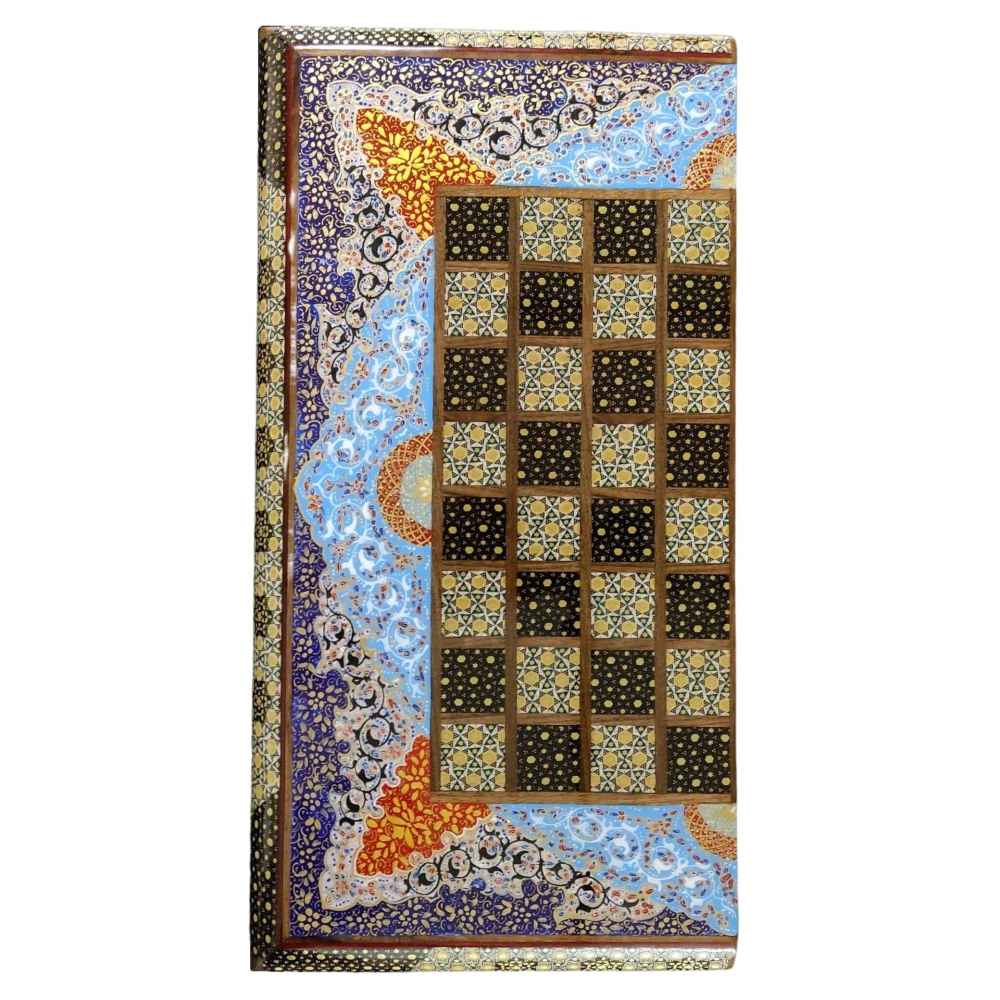 波斯镶嵌木质象棋棋盘 – Sadaf 型