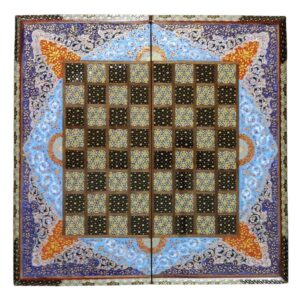 波斯镶嵌木质象棋棋盘 – Sadaf 型