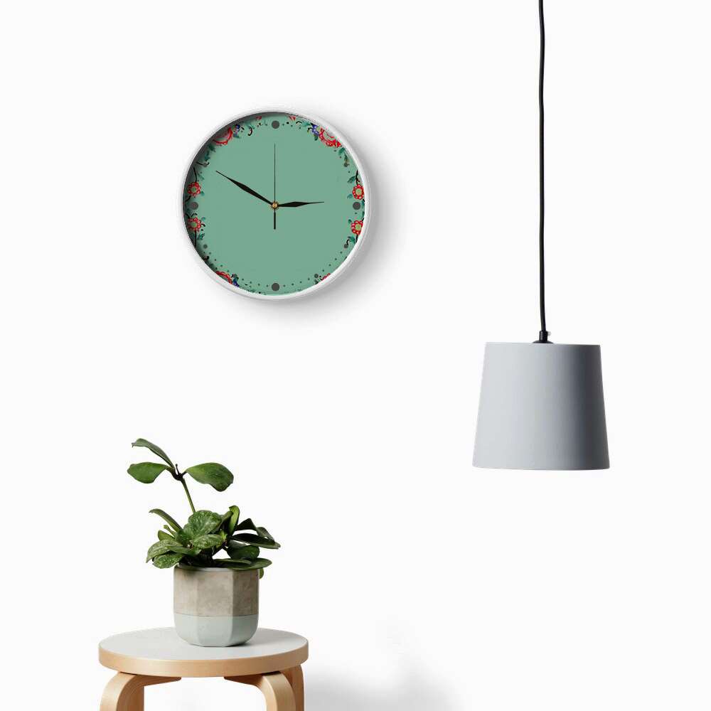 波斯风格模拟图案壁挂时钟 – Taranom