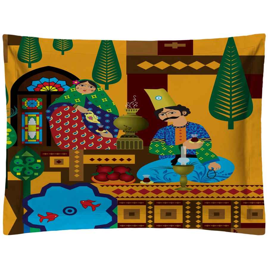 Main image of 波斯艺术图案天鹅绒枕套 – 标准尺寸，Khatoon款（2个）