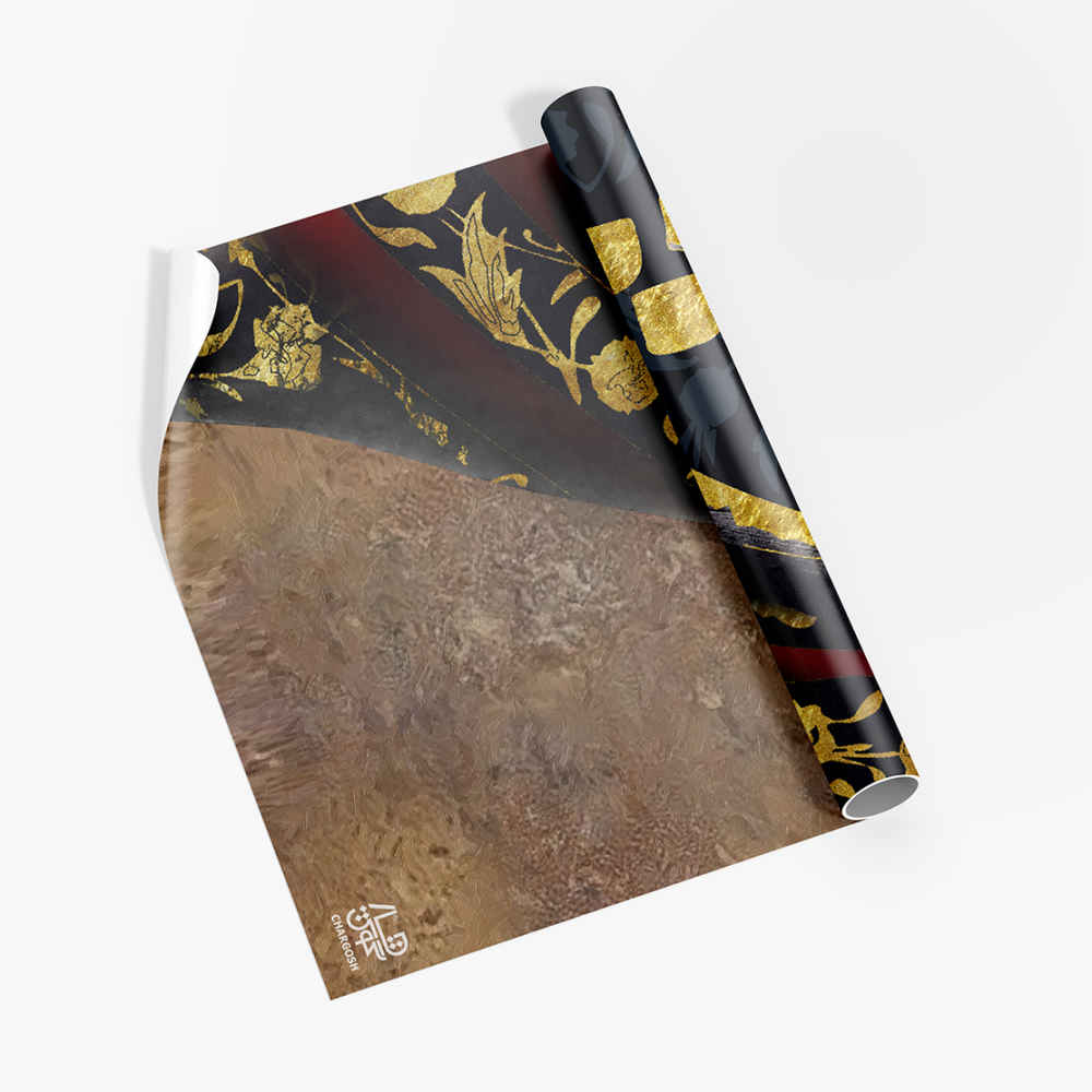 波斯书法墙纸 – Horse款,现代室内装饰