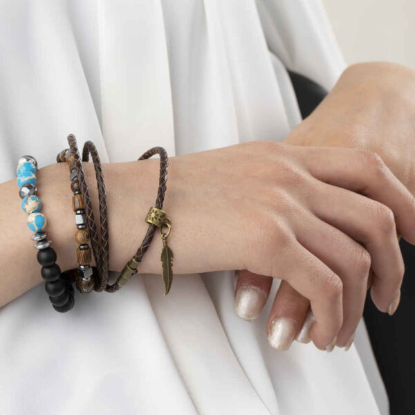 男女士串珠手链套装（3件） – 自然系列