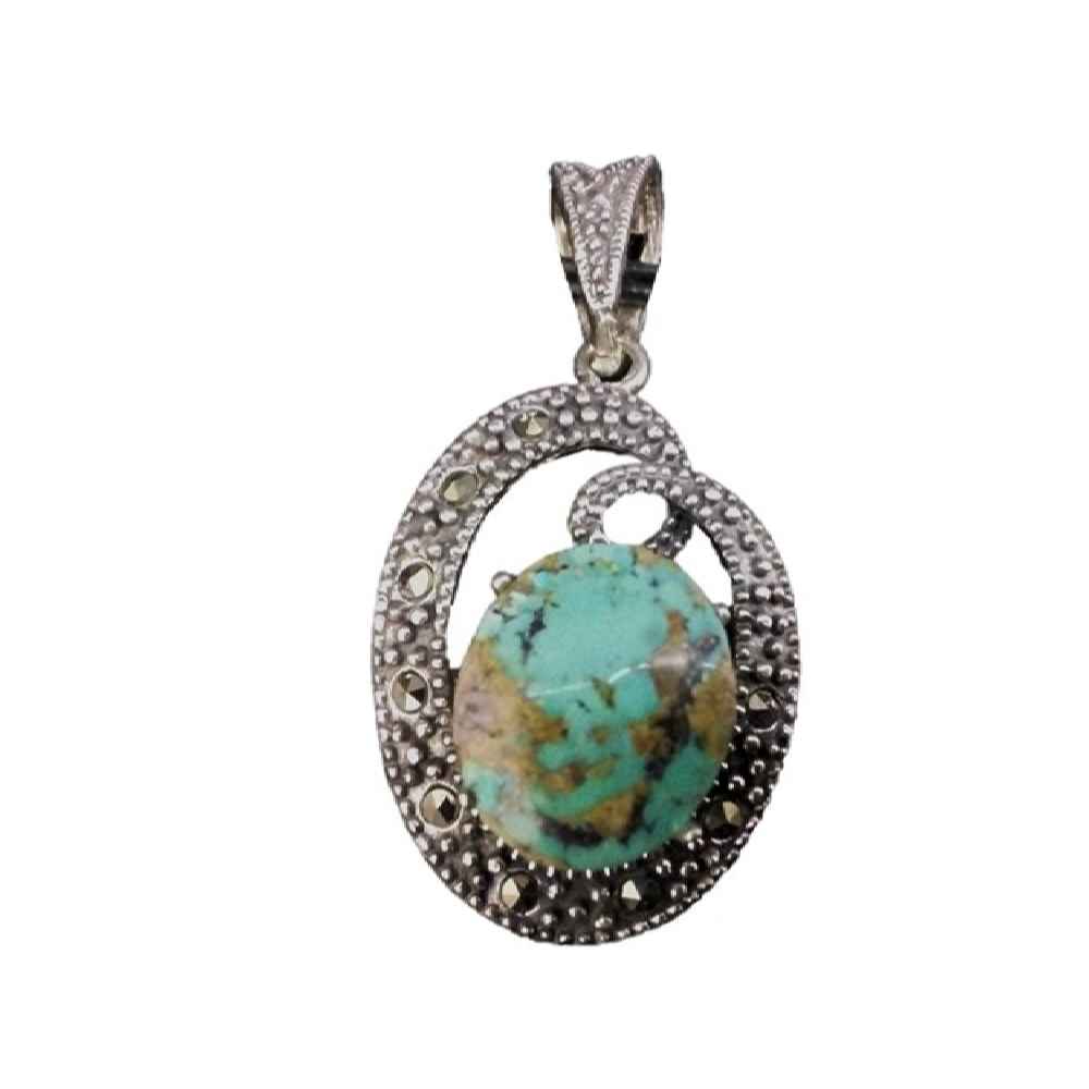 Main image of 波斯银吊坠 配绿松石 Dela