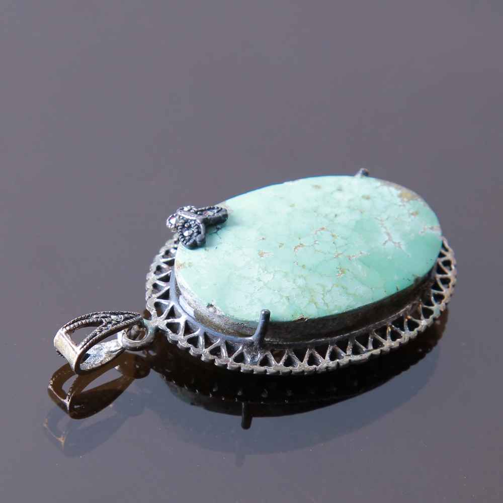 波斯银吊坠 配绿松石 Dora