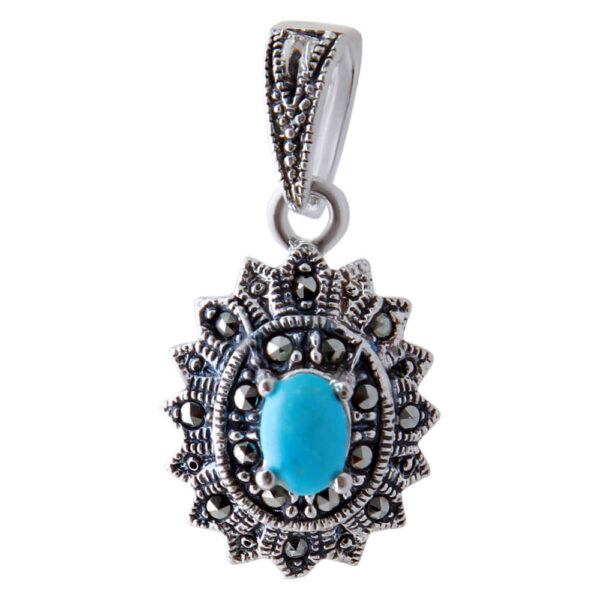 波斯银吊坠 配绿松石 Lia