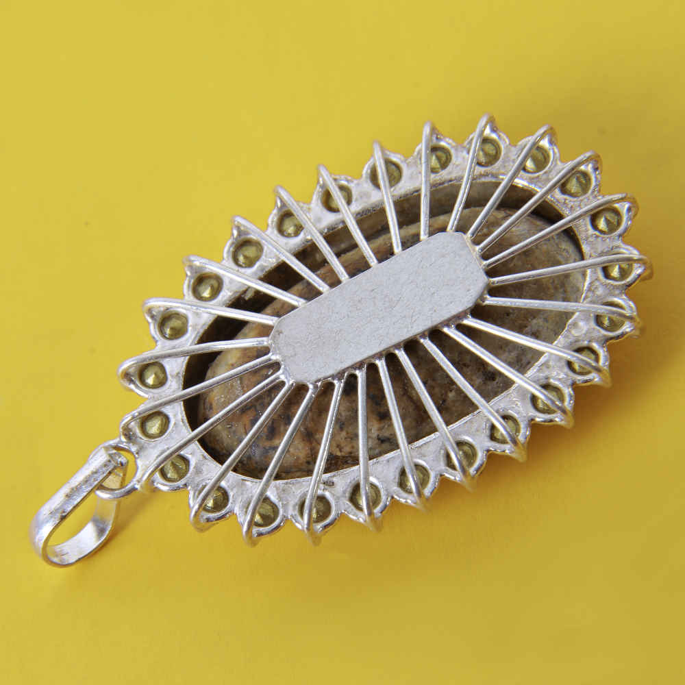 波斯银吊坠 配绿松石 Maha