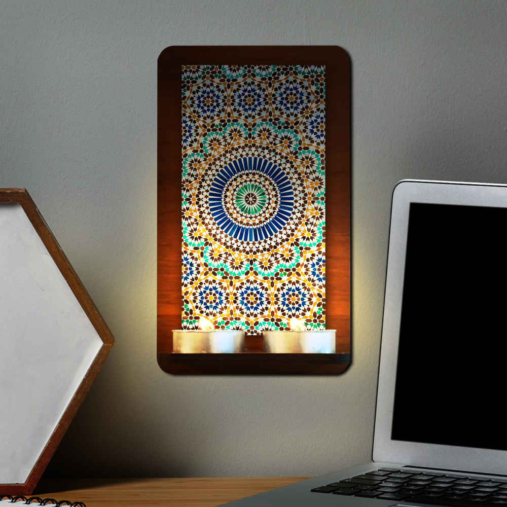 波斯木质墙壁茶蜡烛灯 – Royal 款（2 件）