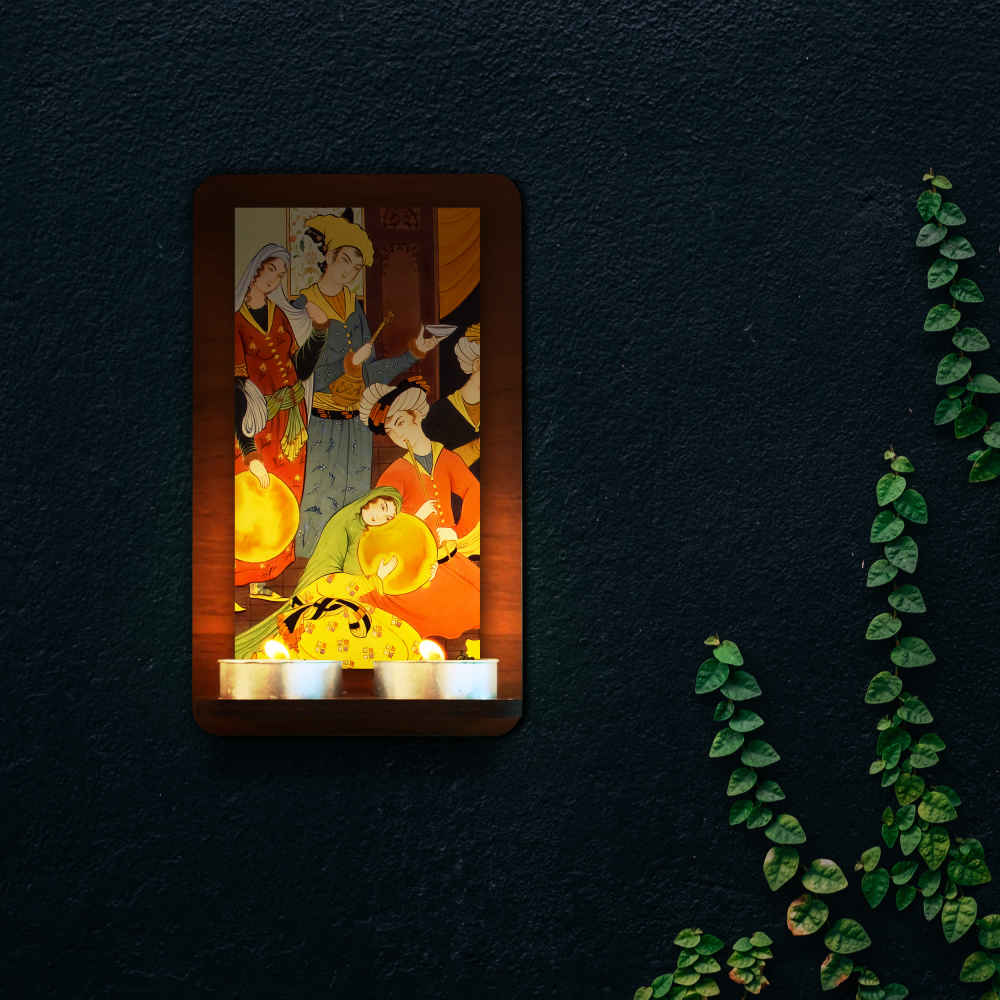 波斯木质墙壁茶蜡烛灯 – Azar 款（2 件）