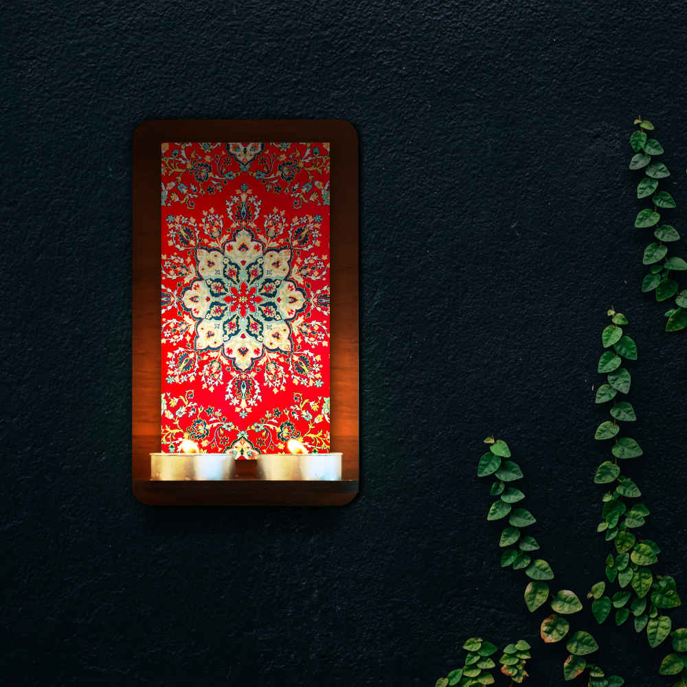 波斯木质墙壁茶蜡烛灯 – Bano 款（2 件）