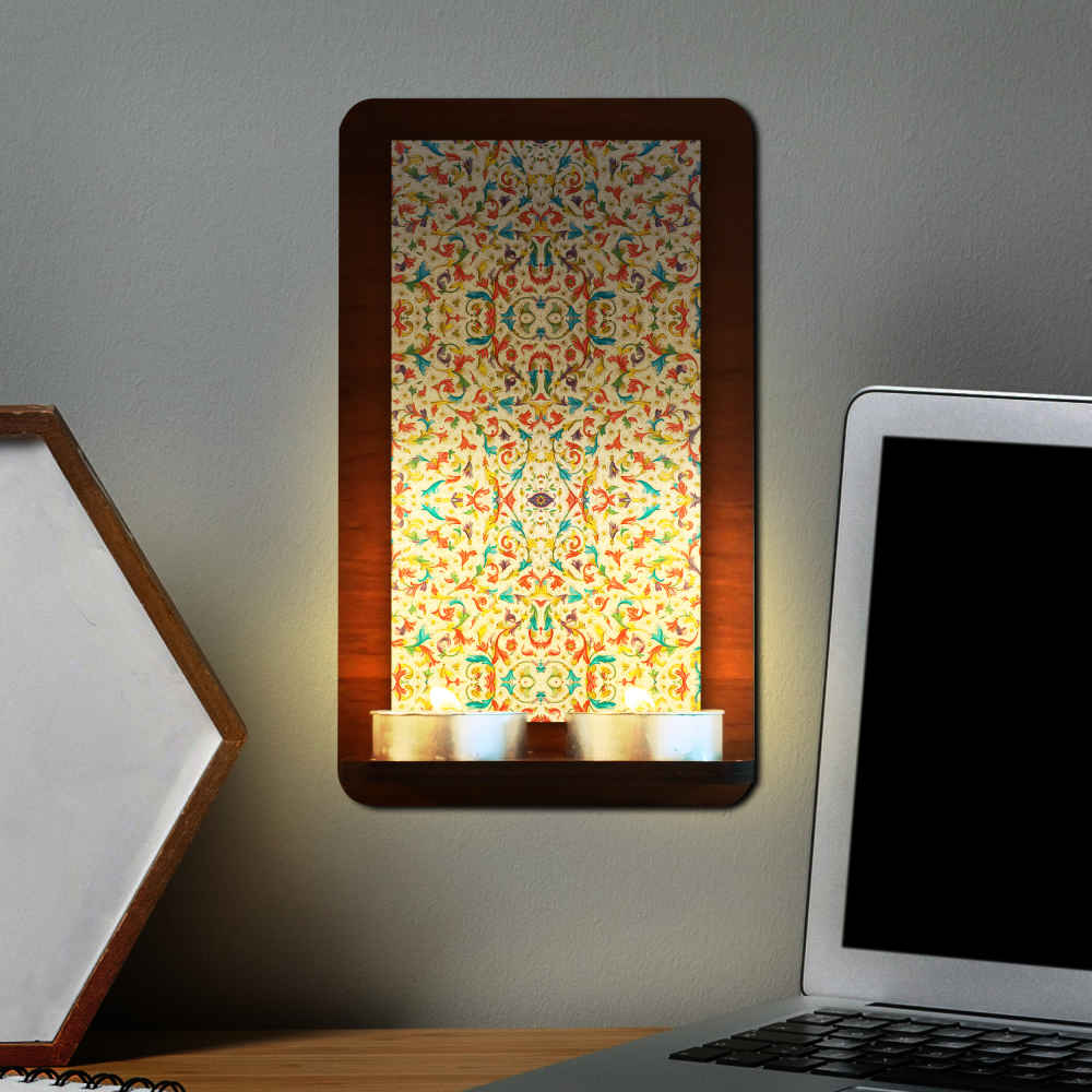 波斯木质墙壁茶蜡烛灯 – Omid 款（2 件）