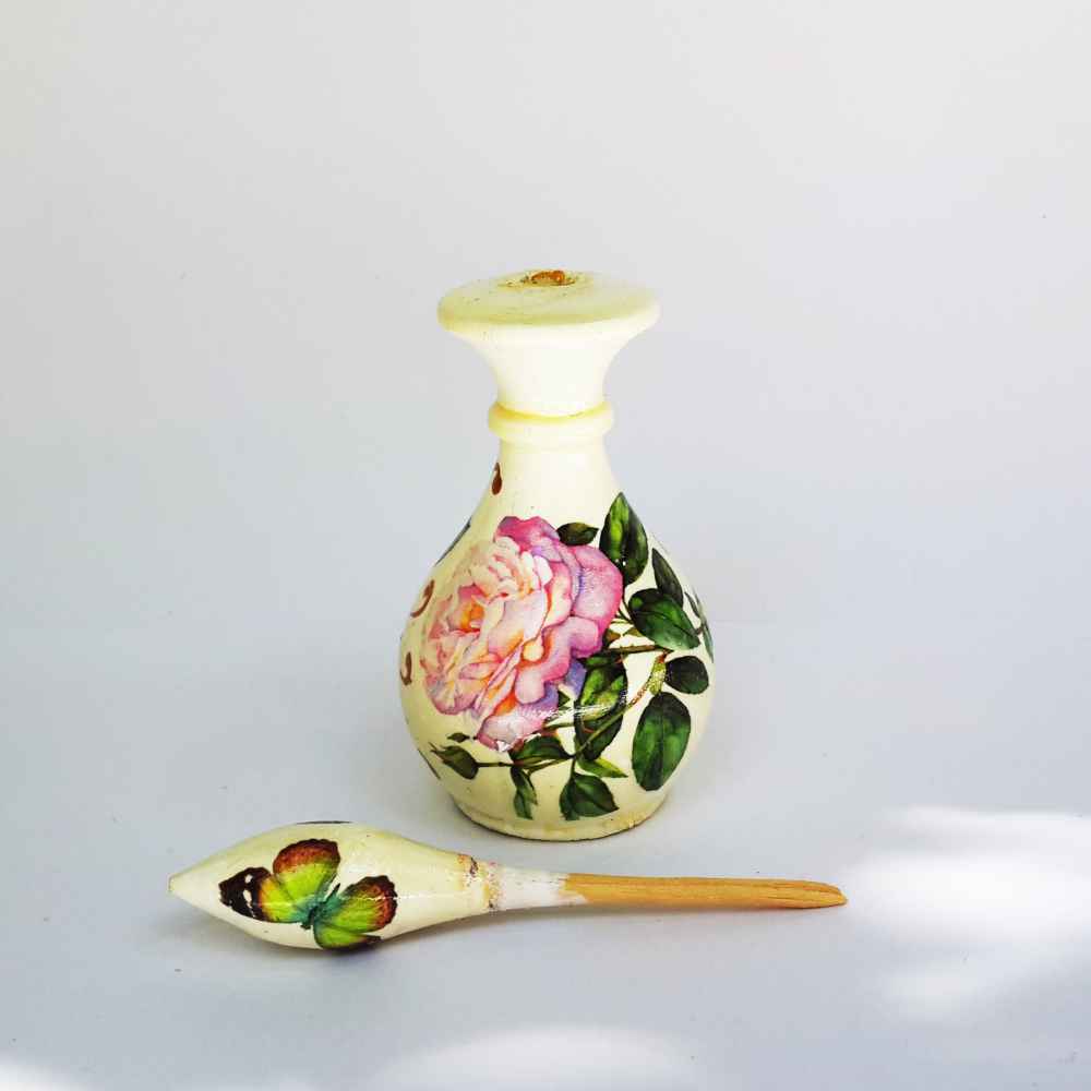 波斯 Surma Dani 容器,木制 Rezvan 款(x2)