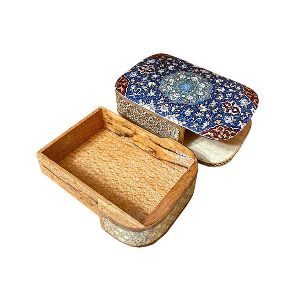 波斯木质扑克牌盒 – 哈塔姆珐琅工艺