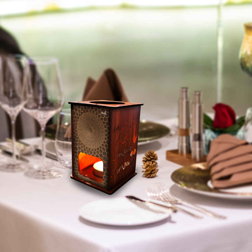 波斯木质茶蜡烛灯 – Gonbad 款（2 件）