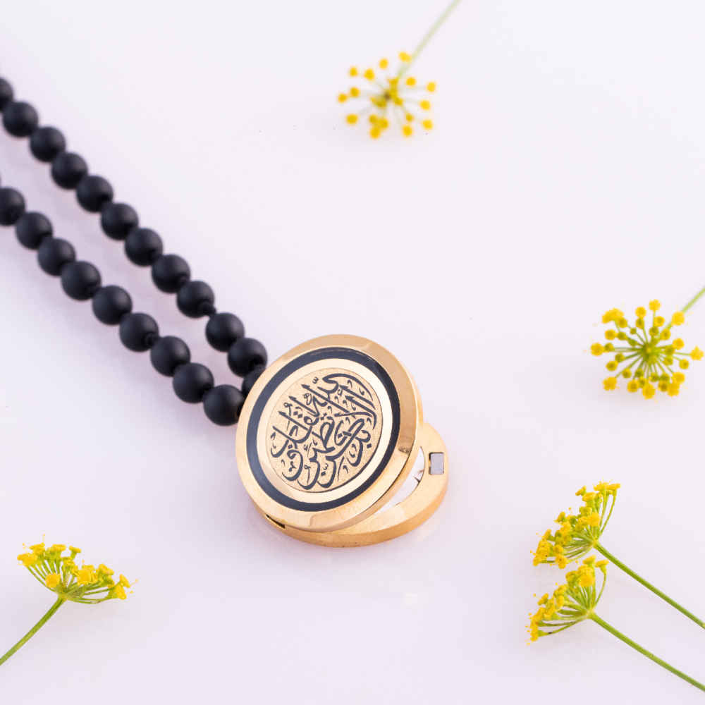 伊斯兰黑色项链 – 玛瑙吊坠款