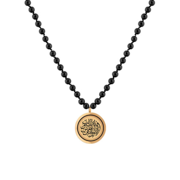 伊斯兰黑色项链 – 玛瑙吊坠款