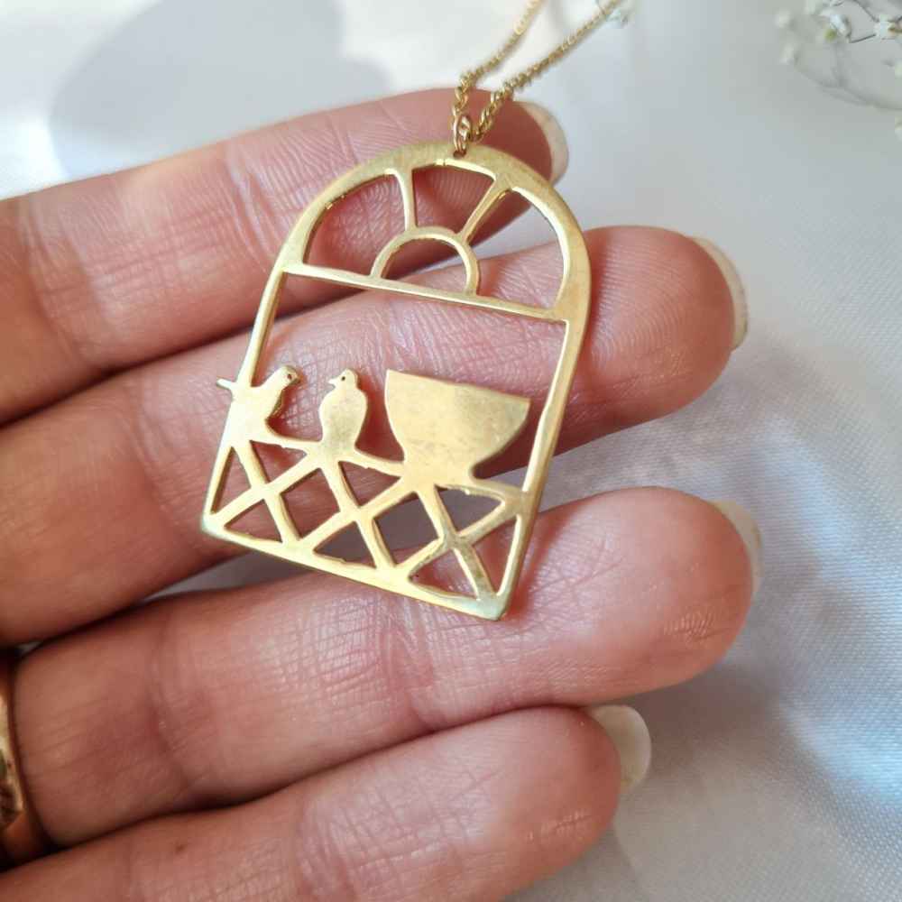 女款波斯黄铜项链 极简风 Morghe Amin
