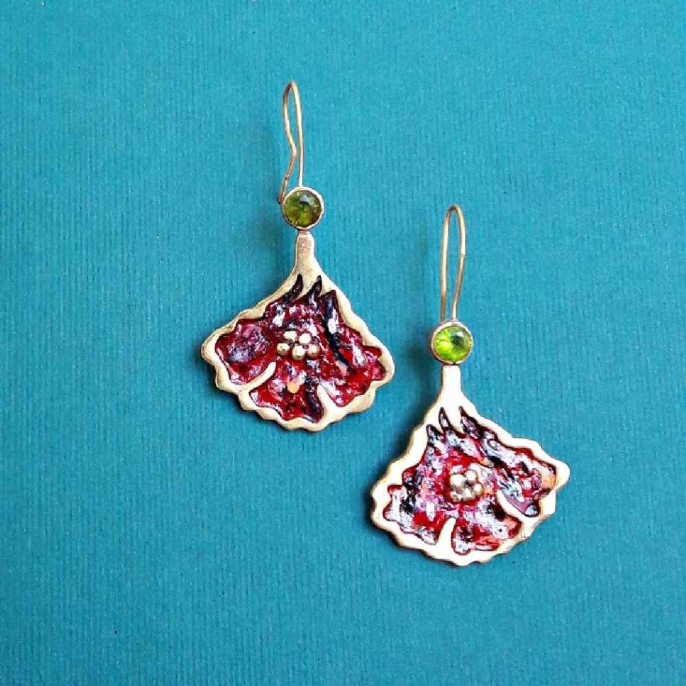 波斯黄铜耳环 – 春花款 (Gol Bahari)