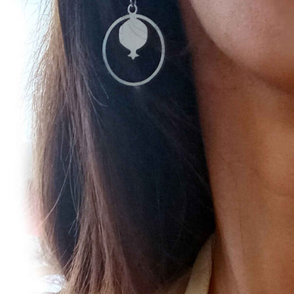 波斯钢制耳环 – Anar 款