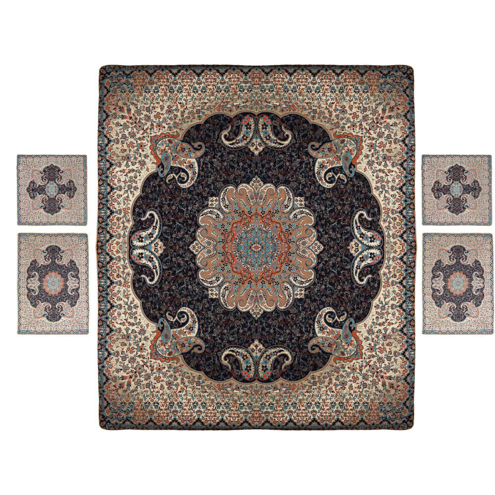 Main image of 波斯床罩套装 – 东方风格双人，Termeh面料，Toranj款