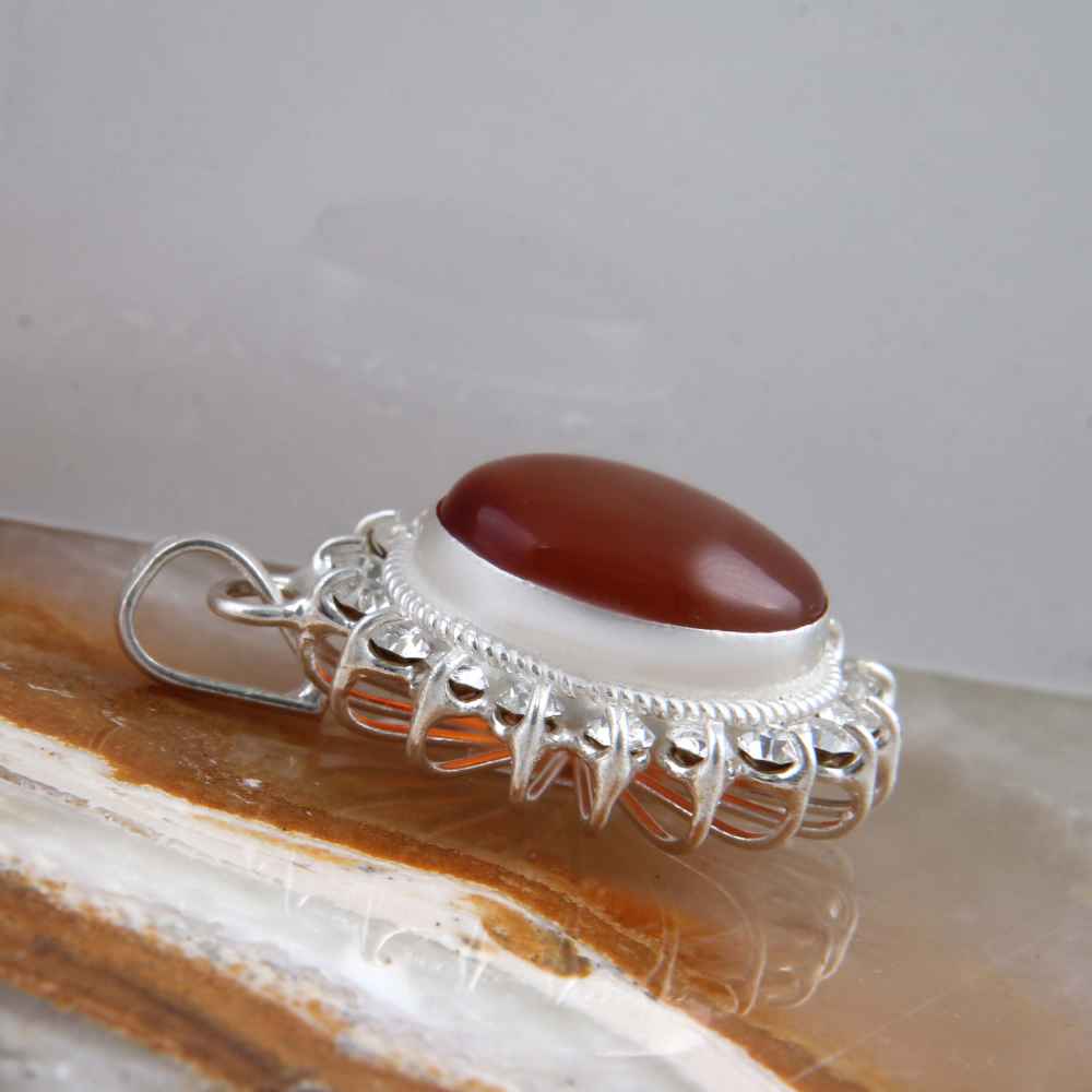 波斯银吊坠 经典款 也门玛瑙宝石 Sima