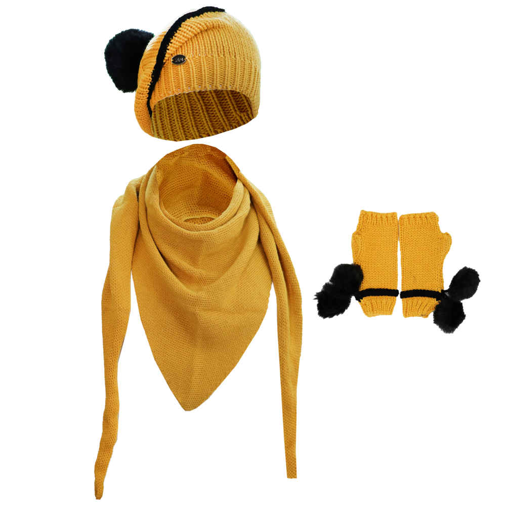 Main image of 女士针织帽与围巾套装 Ara 款